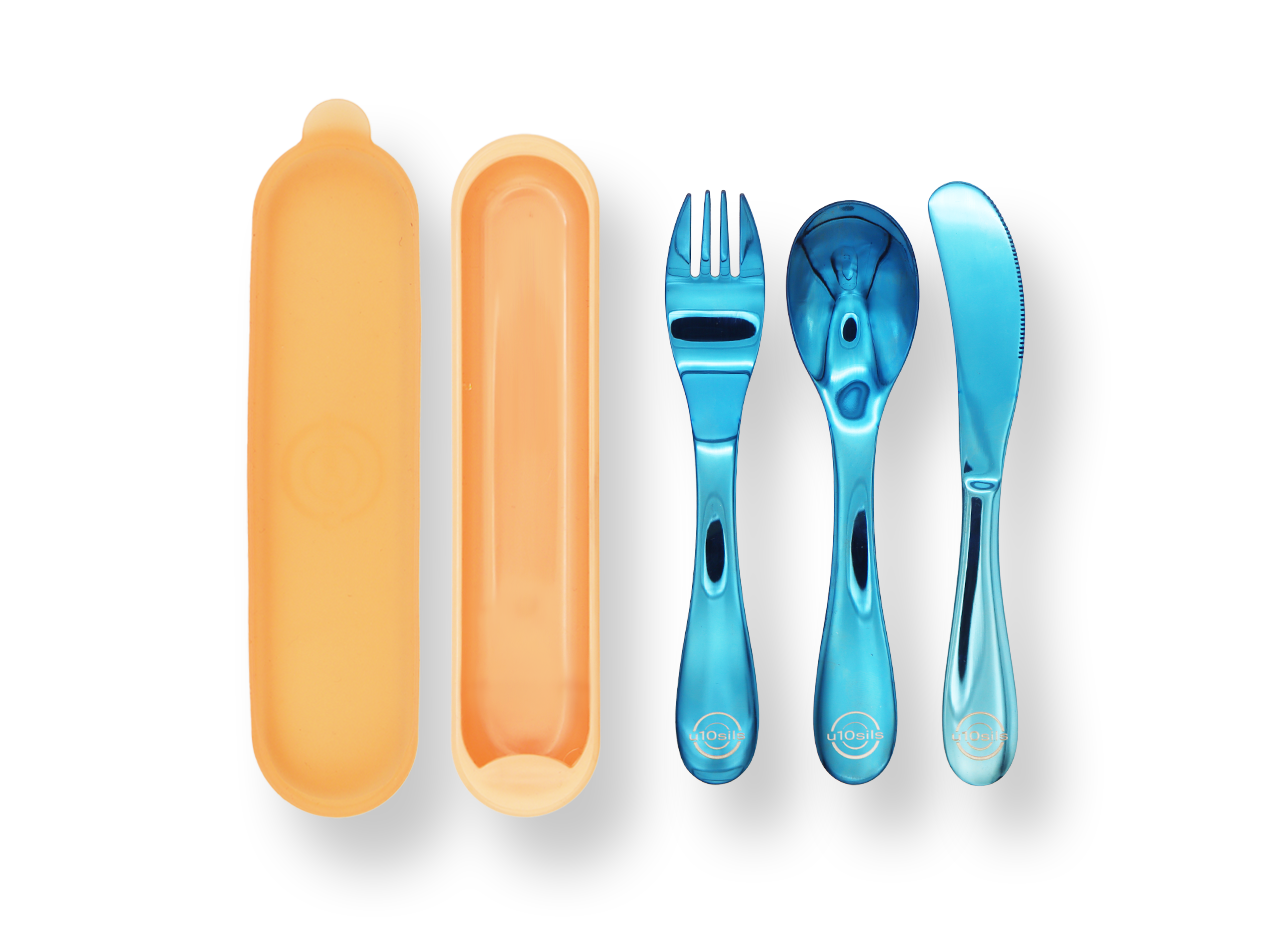 Eco-friendly cutlery set in travel case
