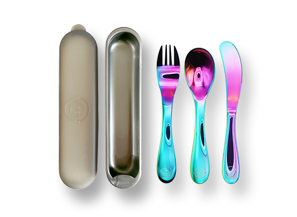 Office lunch set with reusable cutlery
