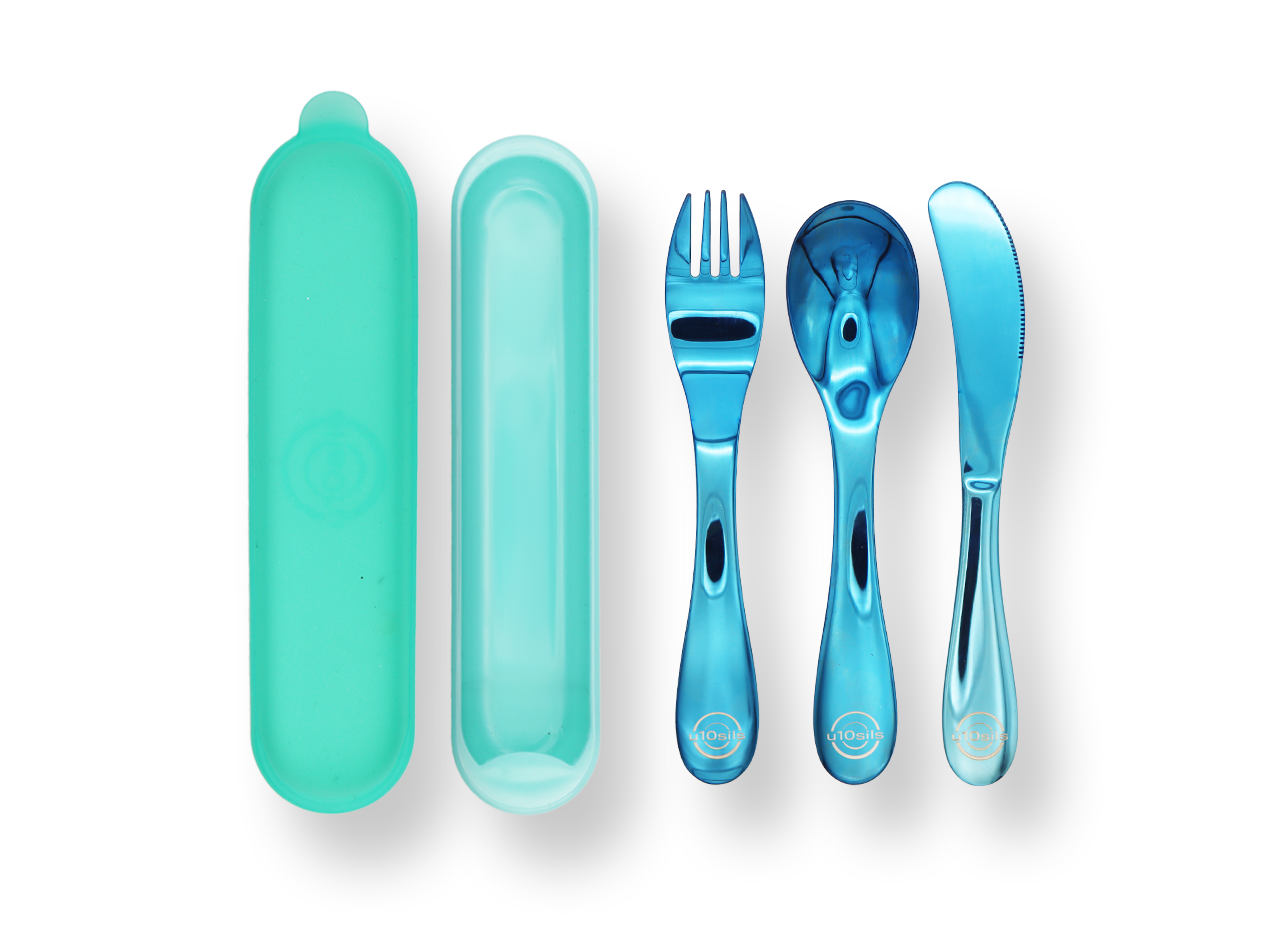 Travel meal kit with utensils and case