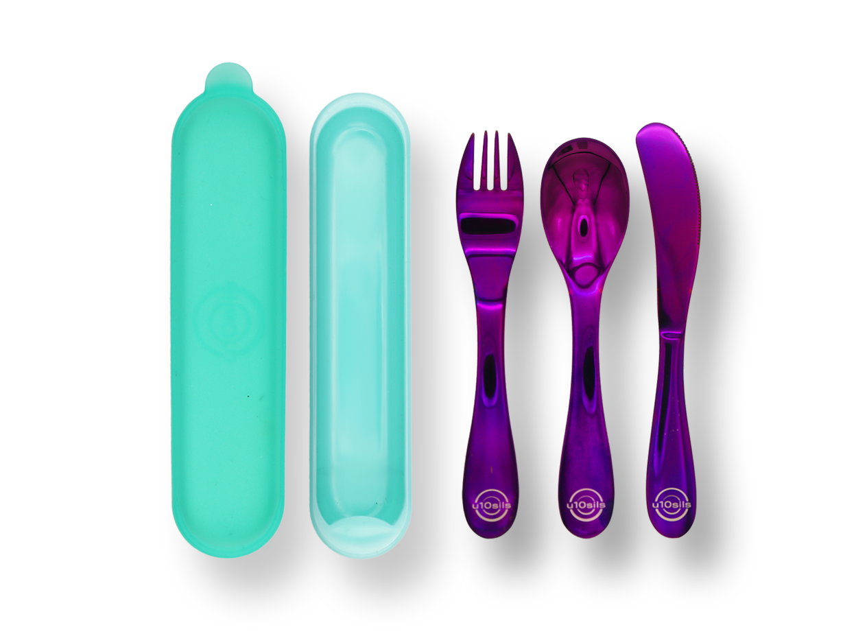 Plastic-free lunch set with stainless cutlery
