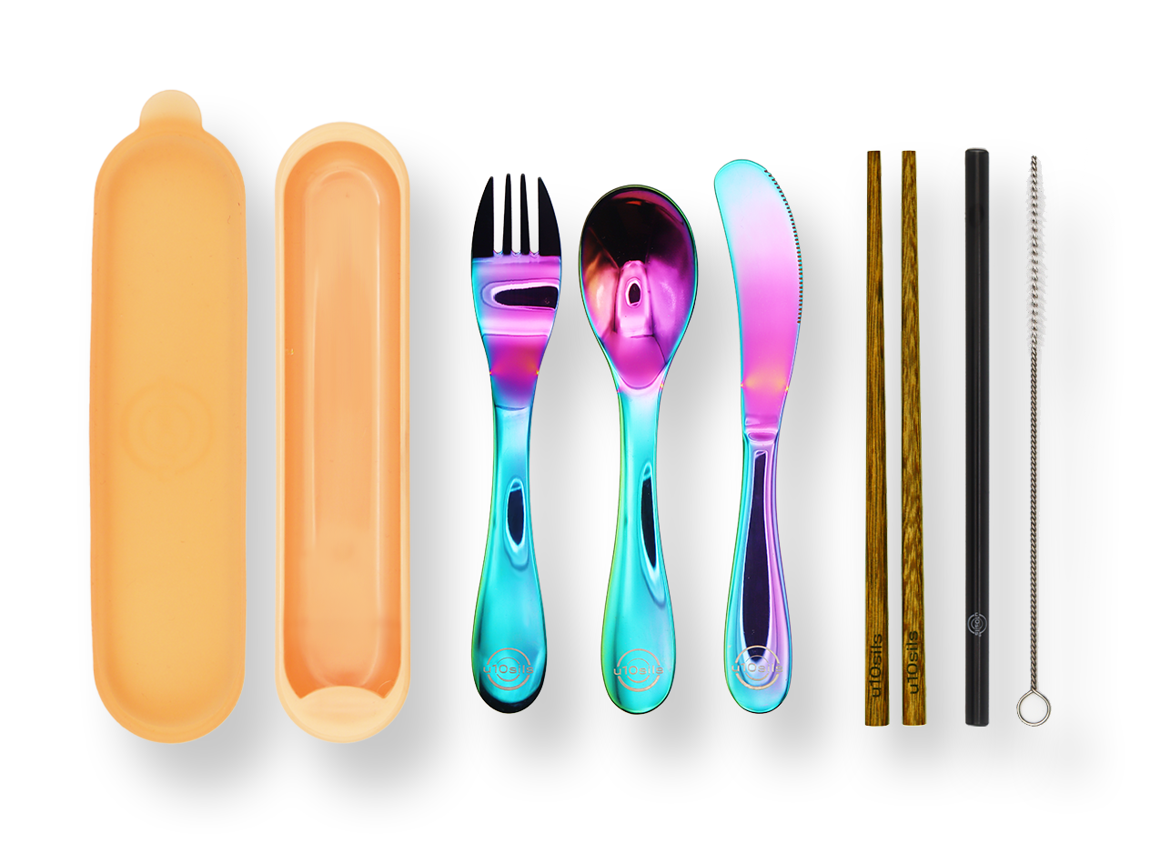 Eco-friendly stainless steel utensils for lunch