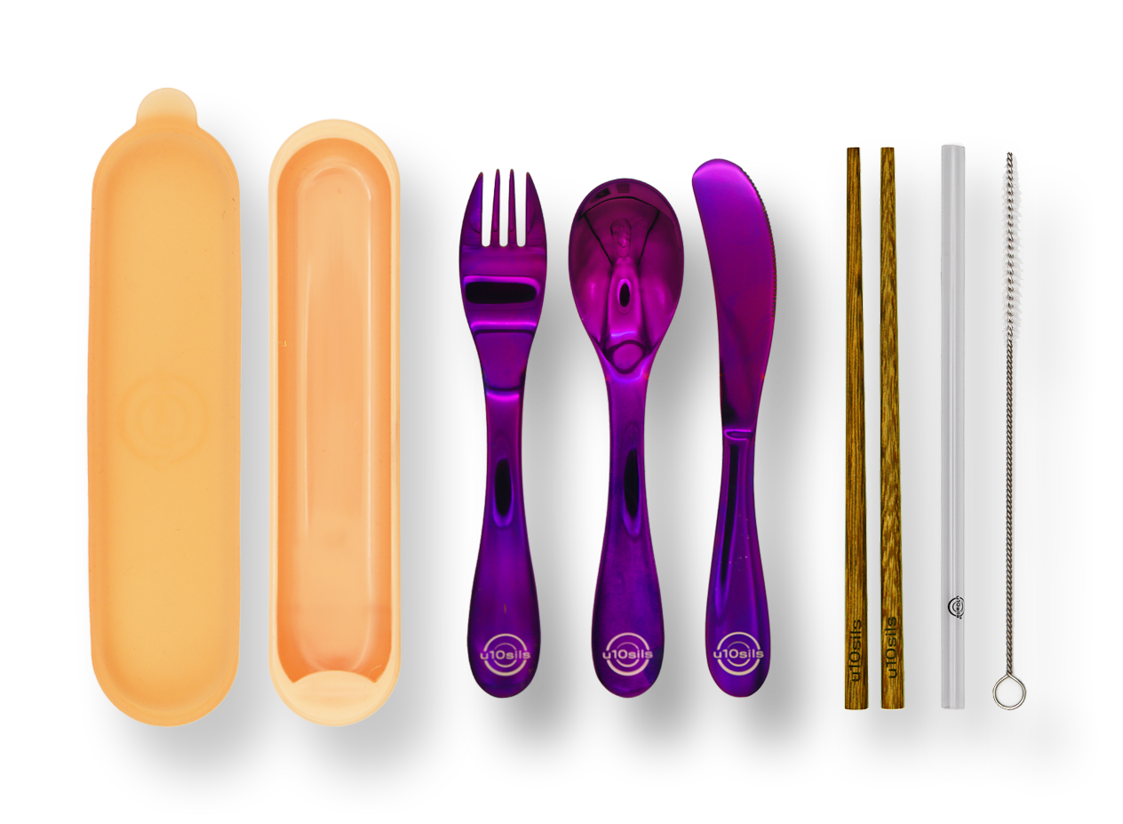 Stylish lunch box and stainless steel cutlery set for office