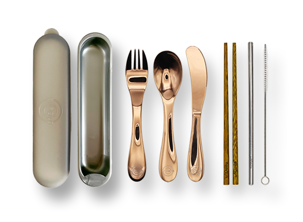 Lunch box with stainless steel cutlery set for office lunch