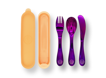 Bento-style cutlery and case set